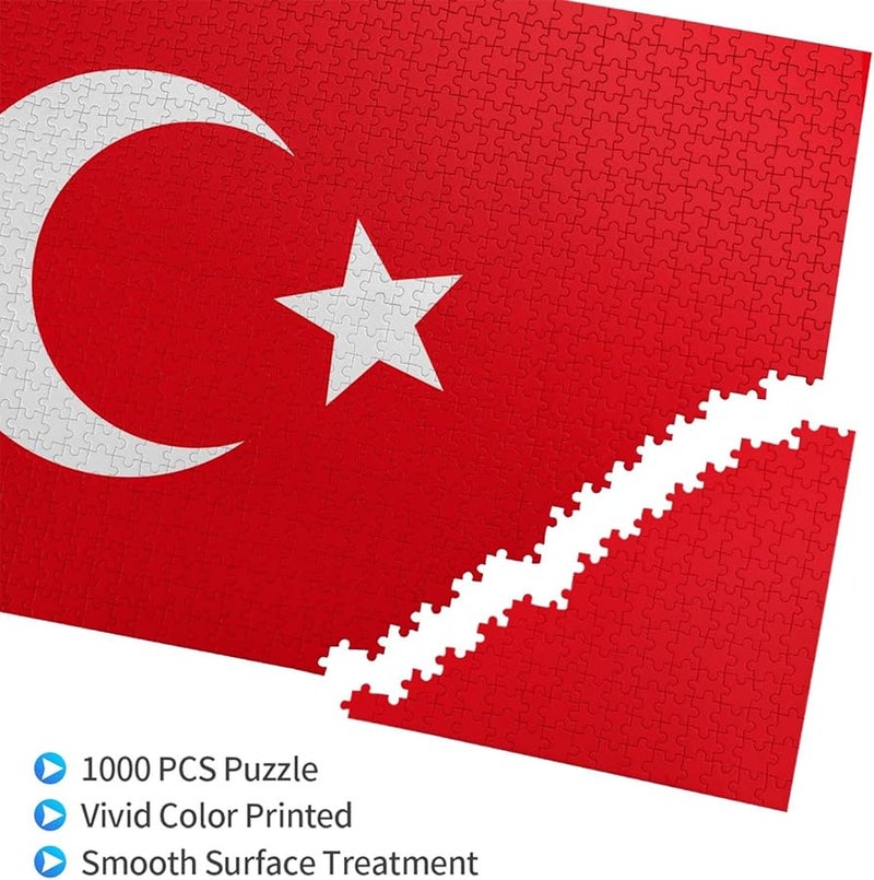 Turkey Flag 1000 Piece Jigsaw Puzzle For Adults Home Decor 29 5 X 19 7 Inches - Image 2